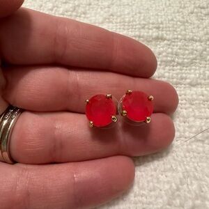 Large pink stone studs